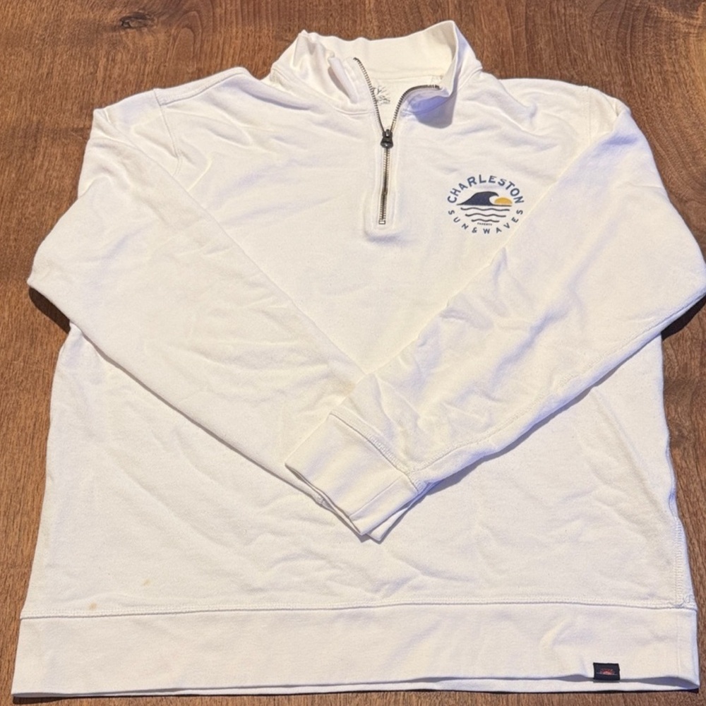 Faherty 1/4 zip - Charleston White Men's Sweater